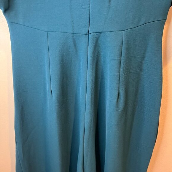 NWT Zara Teal Cross Ruffled Jumpsuit, Size XS - Picture 10 of 15